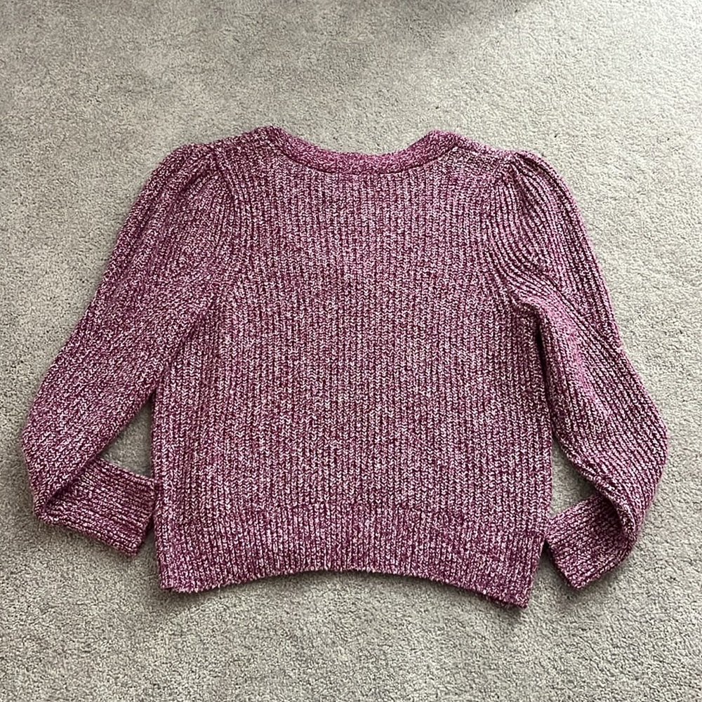 LOFT Marled Ribbed V-Neck Sweater - Picture 5 of 9